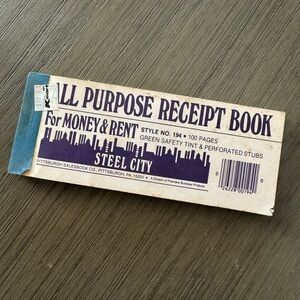Vintage Steel City Receipt Book